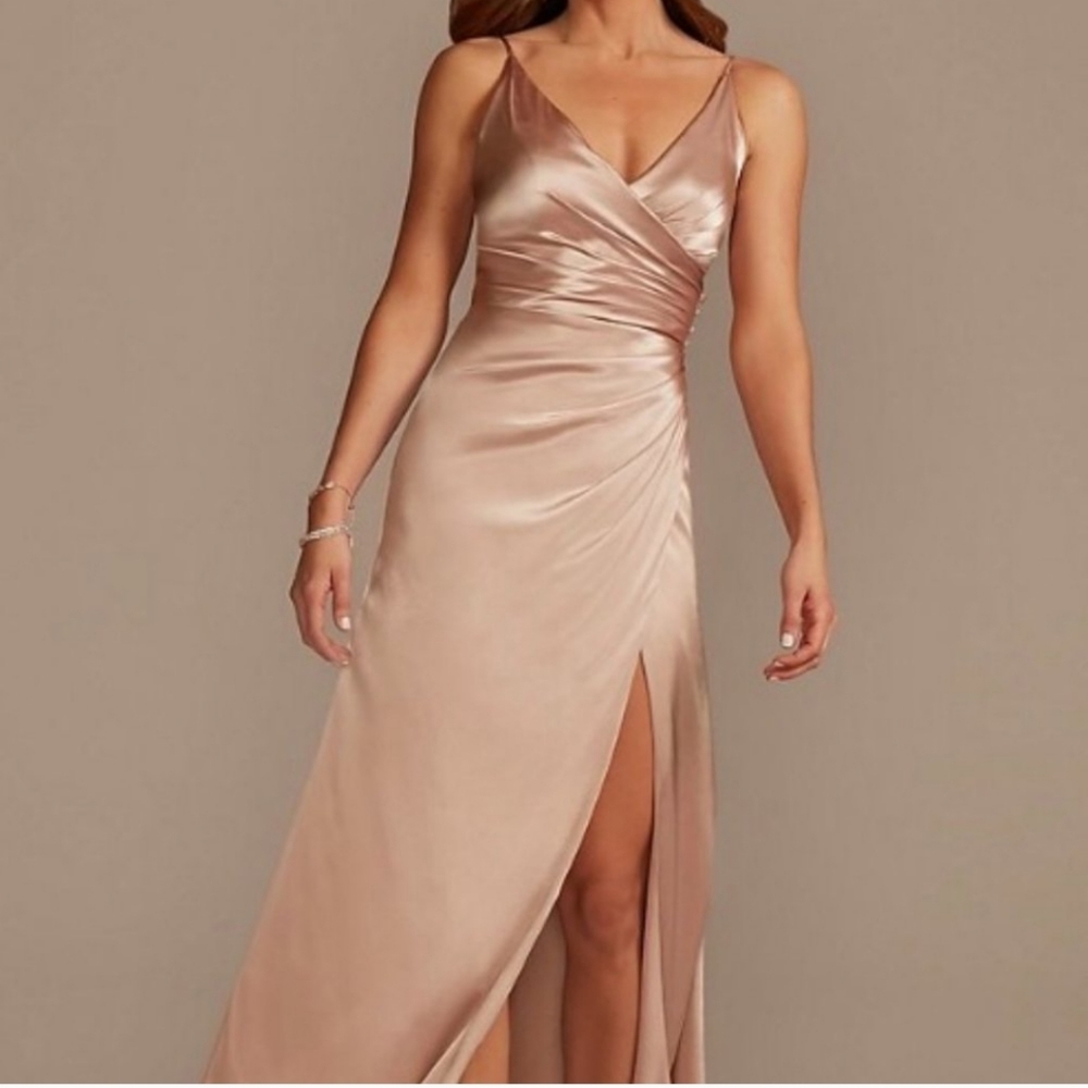 Galina Signature Satin Wedding Gown Sand